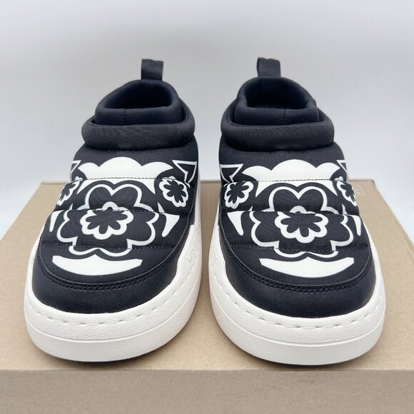 Moon Boot Park Soft Flower Slip On logo-print Boots Sneakers US 7 Black/ White - Picture 5 of 14